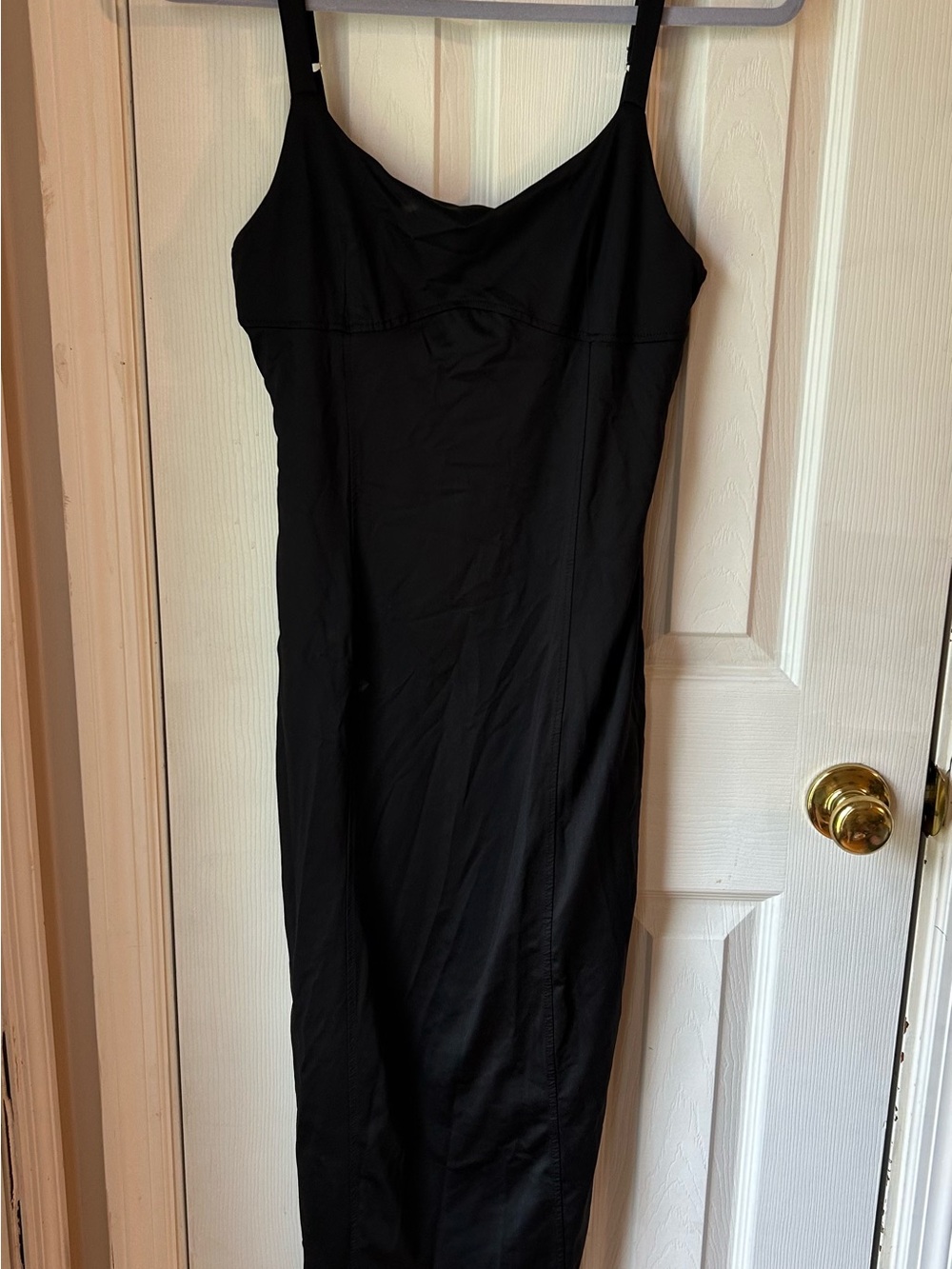 Forever 21 Black Midi Slip Dress with Adjustable Straps